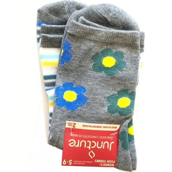 Flowers & Striped Socks - Picture 1 of 4